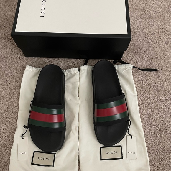Gucci Web Slide Sandals - Picture 6 of 10